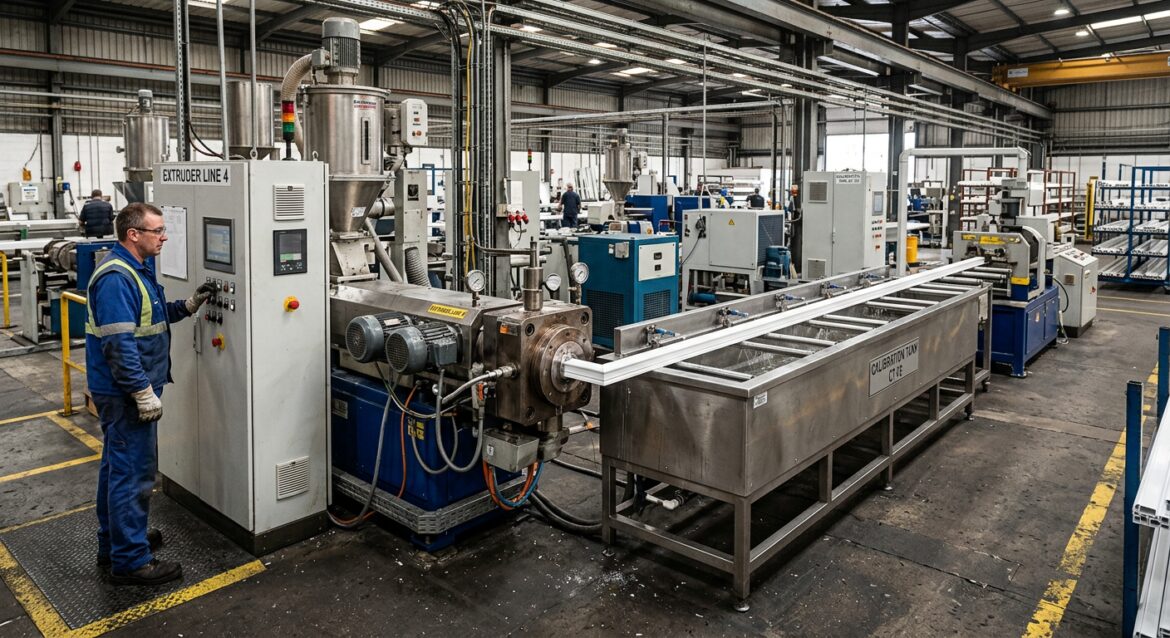 PVC Fenster Hersteller – Produktion von Kunststoffprofilen in der Fabrik